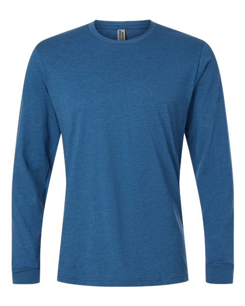 Load image into Gallery viewer, Unisex CVC Long Sleeve T-Shirt - Heather Cool Blue