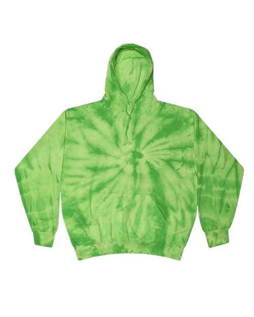 Load image into Gallery viewer, Colortone 8777 Unisex Tie-Dyed Hooded Sweatshirt - Spider Lime