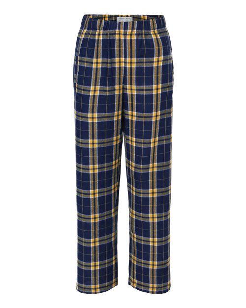 Load image into Gallery viewer, Boxercraft BY6624 Youth Flannel Pants - Navy/ Gold