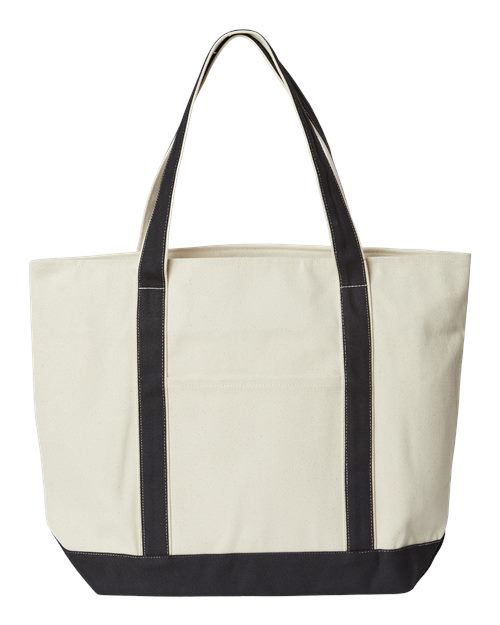 Load image into Gallery viewer, XL Zippered Cotton Canvas Resort Tote