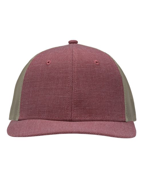 Load image into Gallery viewer, Sportsman SP1650 Modern Six-Panel Trucker Fit Cap - X Hatch Red/ Khaki