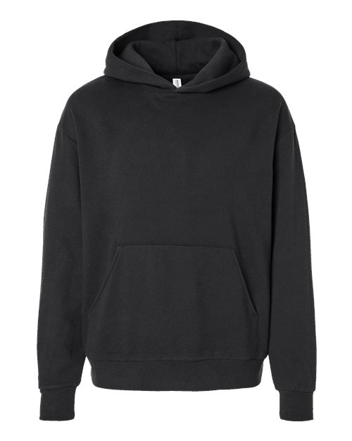 Load image into Gallery viewer, Unisex Avenue Midweight Hooded Sweatshirt - Black