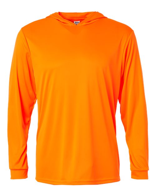 Load image into Gallery viewer, Paragon 220 Unisex Bahama Performance Hooded Long Sleeve T-Shirt - Neon Orange