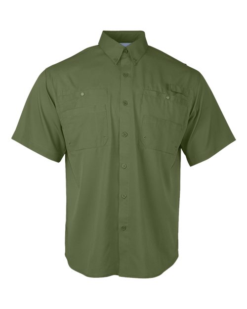 Load image into Gallery viewer, Paragon 700 Men's Hatteras Performance Short Sleeve Fishing Shirt - Olive Green