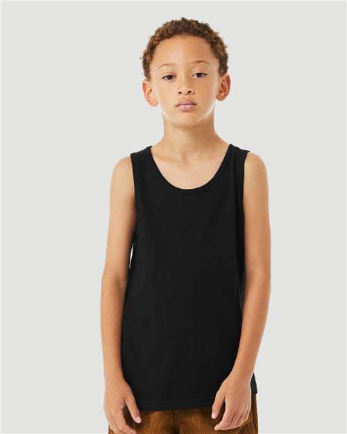 Load image into Gallery viewer, Youth Heather CVC Tank — product photo 3