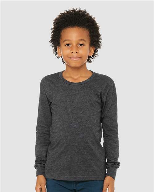 Load image into Gallery viewer, Youth Heather CVC Long Sleeve Tee — product photo 3