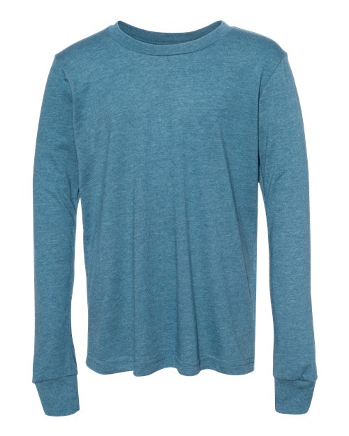 Load image into Gallery viewer, Youth Heather CVC Long Sleeve Tee — product photo 4
