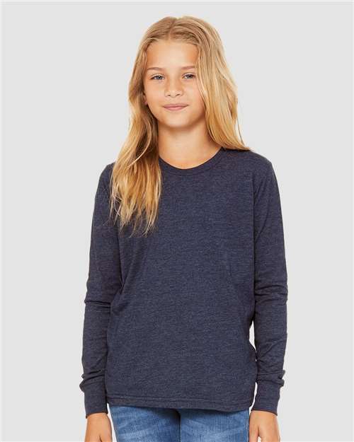 Load image into Gallery viewer, Youth Heather CVC Long Sleeve Tee — product photo 6