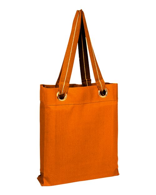 Load image into Gallery viewer, Q-Tees Q1630 Large Grommet Tote Bag - Orange