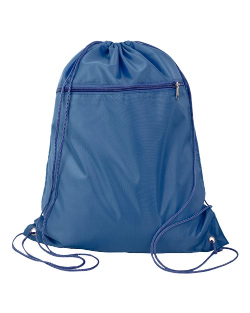 Load image into Gallery viewer, Q-Tees Q135200 Polyester Drawstring Backpack - Navy