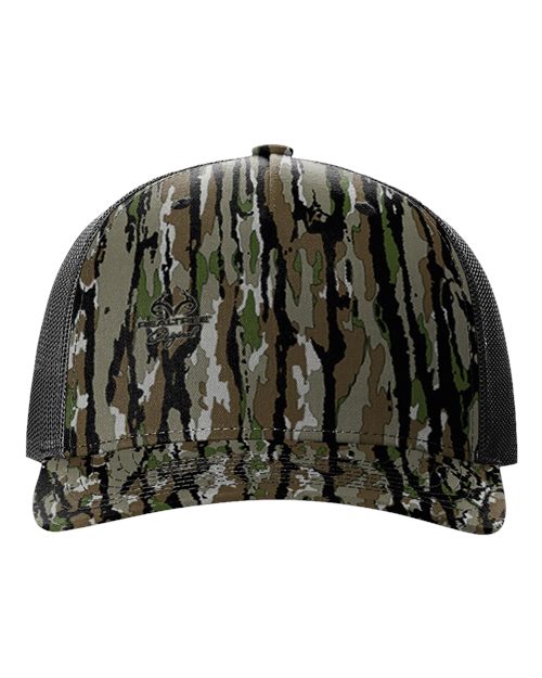 Load image into Gallery viewer, Richardson 112PFP Printed Five-Panel Trucker Cap - Realtree Original/ Black