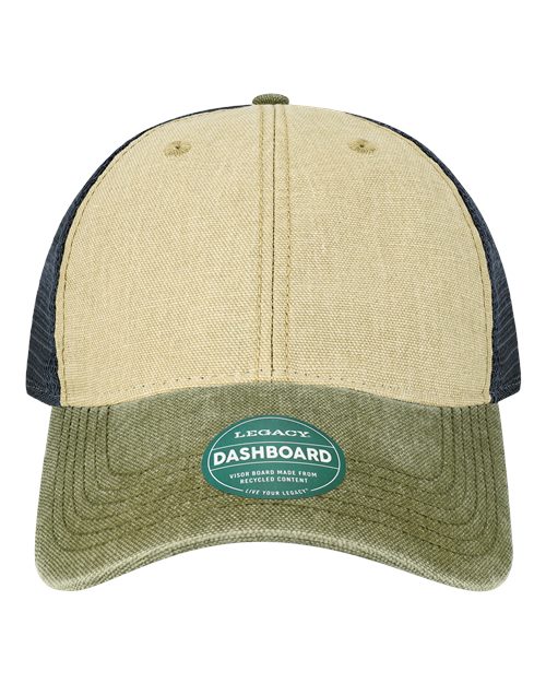 Load image into Gallery viewer, LEGACY DTA Dashboard Trucker Cap - Stone/ Olive/ Navy