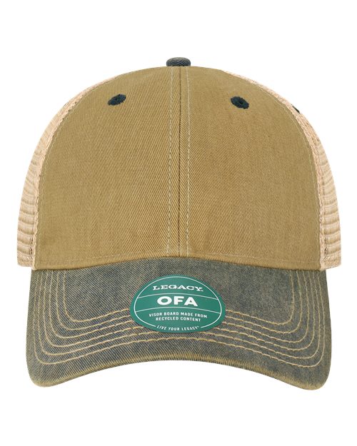 Load image into Gallery viewer, LEGACY OFA Old Favorite Trucker Cap - Dark Tan/ Navy