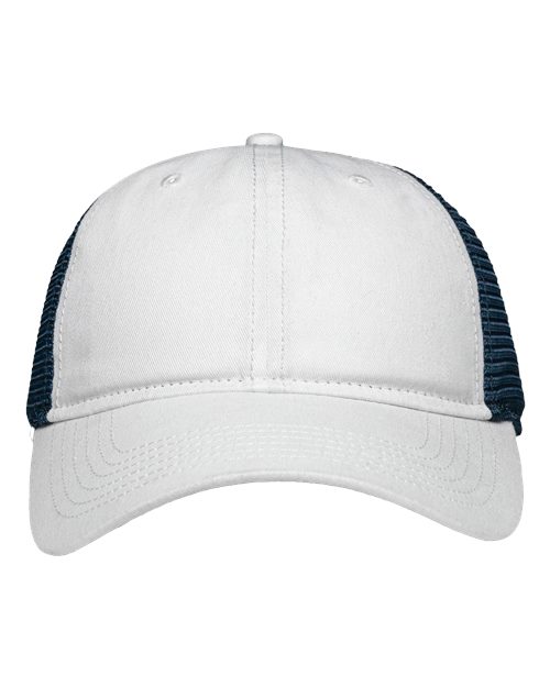 Load image into Gallery viewer, Sportsman SP1450 Traditional Lo-Pro Mesh Back Trucker Fit Cap - Chino White/ Navy