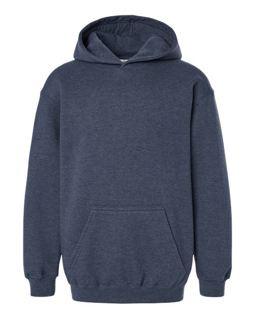Load image into Gallery viewer, Youth Hooded Sweatshirt - Heather Denim