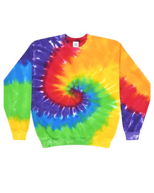 Load image into Gallery viewer, Colortone 8100 Unisex Tie-Dyed Fleece Crewneck Sweatshirt - Prism