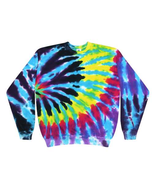 Load image into Gallery viewer, Colortone 8100 Unisex Tie-Dyed Fleece Crewneck Sweatshirt - Flashback