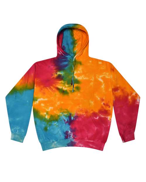 Load image into Gallery viewer, Colortone 8777 Unisex Tie-Dyed Hooded Sweatshirt - Multi Rainbow