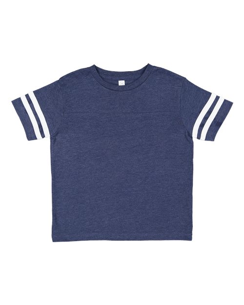 Load image into Gallery viewer, Toddler Football Fine Jersey Tee - Vintage True Navy/ Blended White