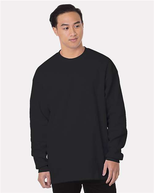 Load image into Gallery viewer, Men's USA-Made Heavyweight Waffle Knit Thermal - Black