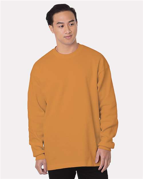 Load image into Gallery viewer, Men's USA-Made Heavyweight Waffle Knit Thermal - Caramel Brown