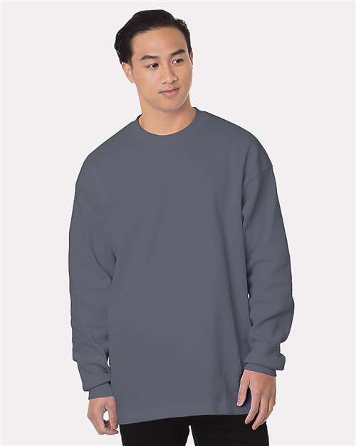 Load image into Gallery viewer, Men's USA-Made Heavyweight Waffle Knit Thermal - Dark Grey