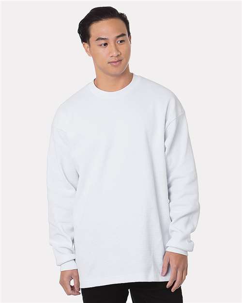 Load image into Gallery viewer, Men's USA-Made Heavyweight Waffle Knit Thermal - White