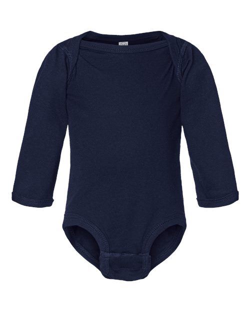 Load image into Gallery viewer, Infant Fine Jersey Long Sleeve Bodysuit - Navy