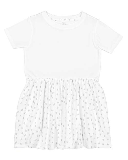 Load image into Gallery viewer, Infant Fine Jersey Dress - White/ White Spot