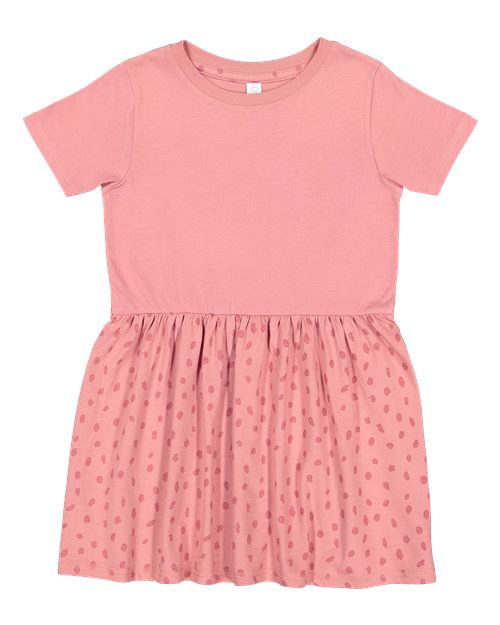 Load image into Gallery viewer, Toddler Fine Jersey Dress - Mauvelous/ Mauvelous Spot