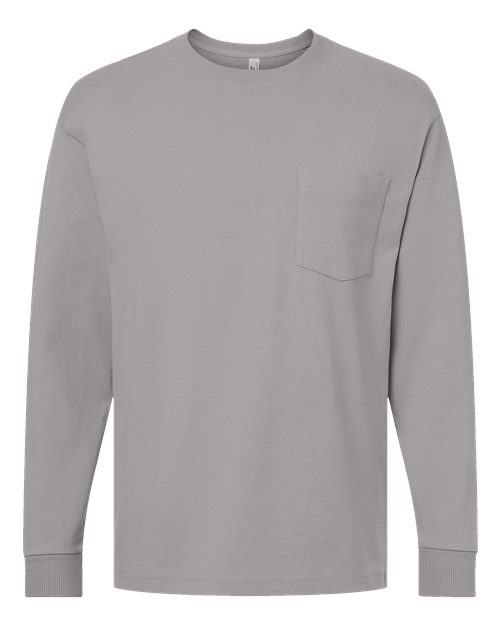 Load image into Gallery viewer, Unisex Super Heavyweight Long Sleeve Pocket Tee - Gravel