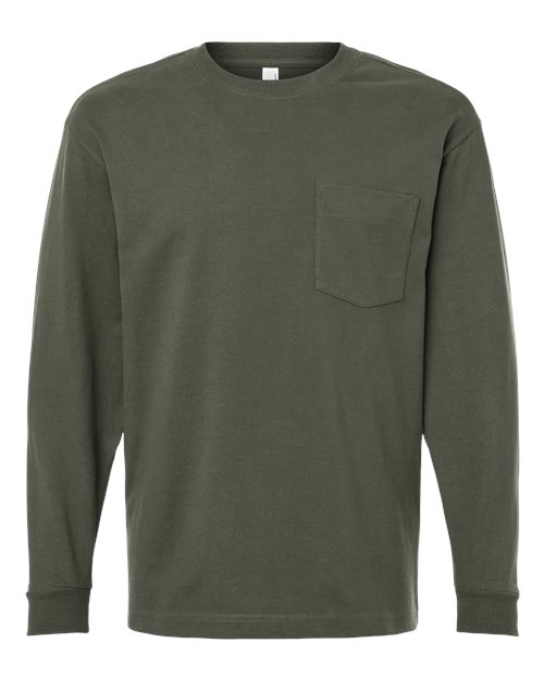 Load image into Gallery viewer, Unisex Super Heavyweight Long Sleeve Pocket Tee - Lieutenant