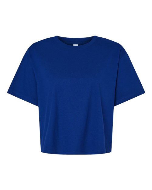 Load image into Gallery viewer, Women's Fine Jersey Boxy Tee - Lapis