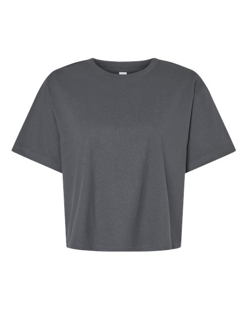 Load image into Gallery viewer, Women's Fine Jersey Boxy Tee - Asphalt