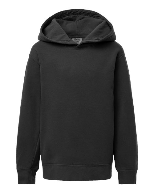 Load image into Gallery viewer, Youth Garment-Dyed Lightweight Hooded Sweatshirt - Black
