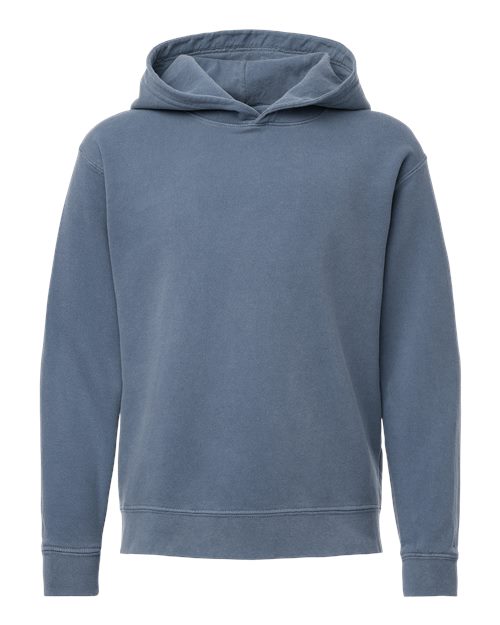 Load image into Gallery viewer, Youth Garment-Dyed Lightweight Hooded Sweatshirt - Blue Jean