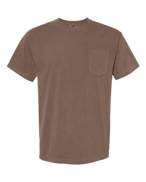 Load image into Gallery viewer, Unisex Garment-Dyed Heavyweight Pocket T-Shirt - Espresso