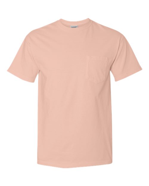 Load image into Gallery viewer, Unisex Garment-Dyed Heavyweight Pocket T-Shirt - Peachy