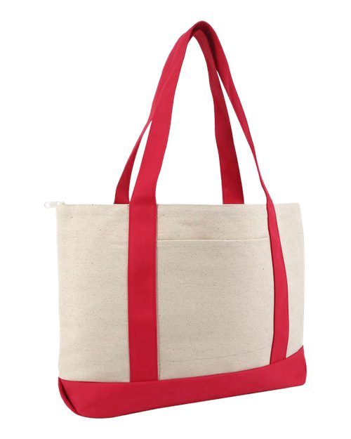 Load image into Gallery viewer, Liberty Bags 8862 Large Zippered Cotton Canvas Tote