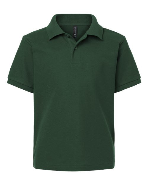 Load image into Gallery viewer, AllPro 62800Y Youth Pique Polo - Forest Green