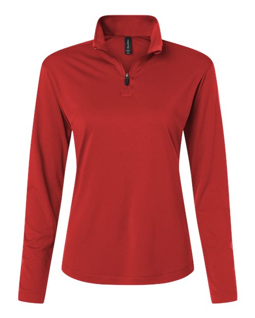 Load image into Gallery viewer, AllPro 41870L Women's Pro-Lock Performance Quarter-Zip Pullover - Red