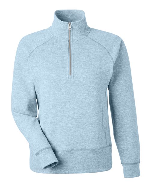 Load image into Gallery viewer, J. America 8743 Women's Electric Fleece Quarter-Zip Sweatshirt - Electric Sky