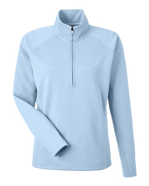 Load image into Gallery viewer, J. America 8754 Women's Apex Fleece Quarter-Zip Pullover - Ice Blue