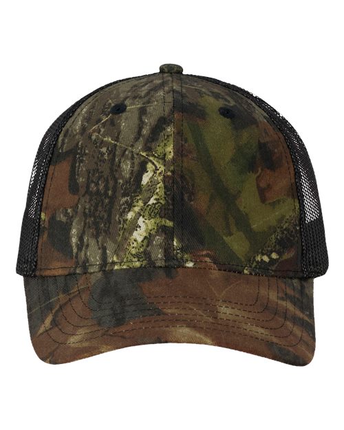 Load image into Gallery viewer, Valucap VC150M Licensed Camo Mesh Cap - Mossy Oak Breakup/ Black Mesh