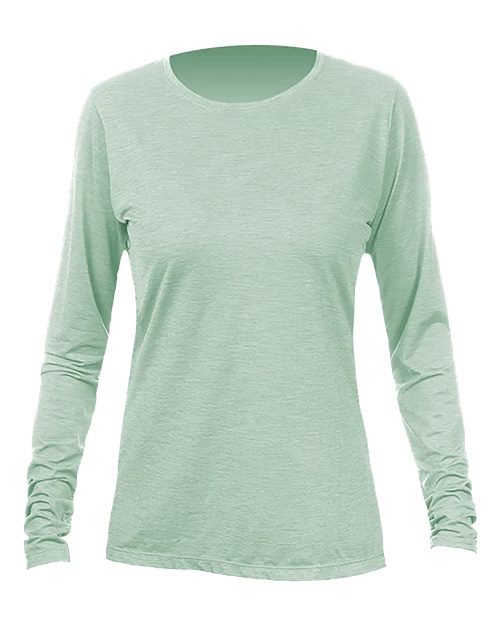 Load image into Gallery viewer, ANETIK WSBRZL0 Women's Breeze Tech Long Sleeve T-Shirt - Olive Heathered