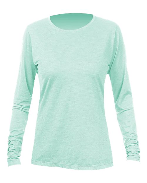 Load image into Gallery viewer, ANETIK WSBRZL0 Women's Breeze Tech Long Sleeve T-Shirt - Seafoam Heathered
