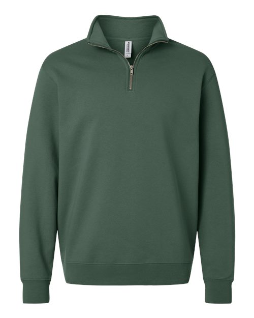 Load image into Gallery viewer, Unisex Midweight Quarter-Zip Pullover - Alpine Green