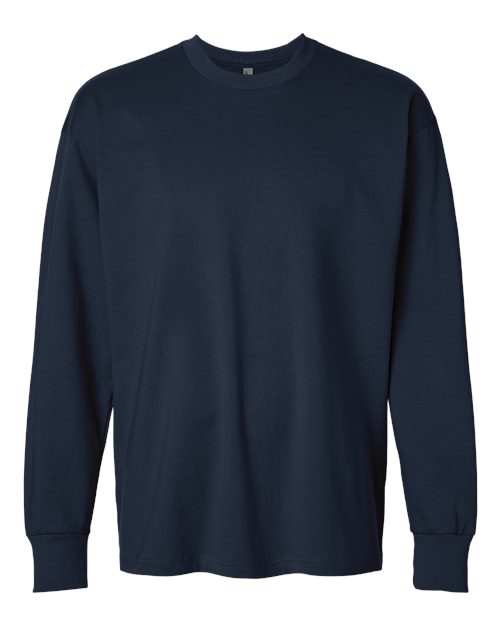 Load image into Gallery viewer, Unisex Heavyweight Long Sleeve T-Shirt - Midnight Navy