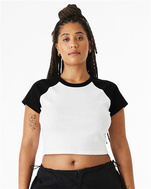 Load image into Gallery viewer, Women's Micro Rib Raglan Baby Tee — blank t-shirt for DTF printing