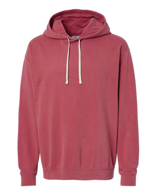 Load image into Gallery viewer, Unisex Garment-Dyed Lightweight Hooded Sweatshirt - Crimson